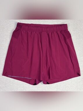 Lululemon Pace Breaker Shorts Red Lined Athletic Training Men Size L